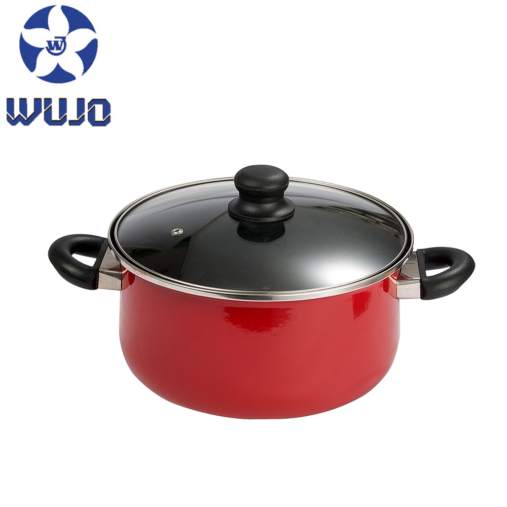 Две ручки Круглый Мини cocotte с крышкой термостойкая железная цветная эмаль Литой керамическая кастрюля