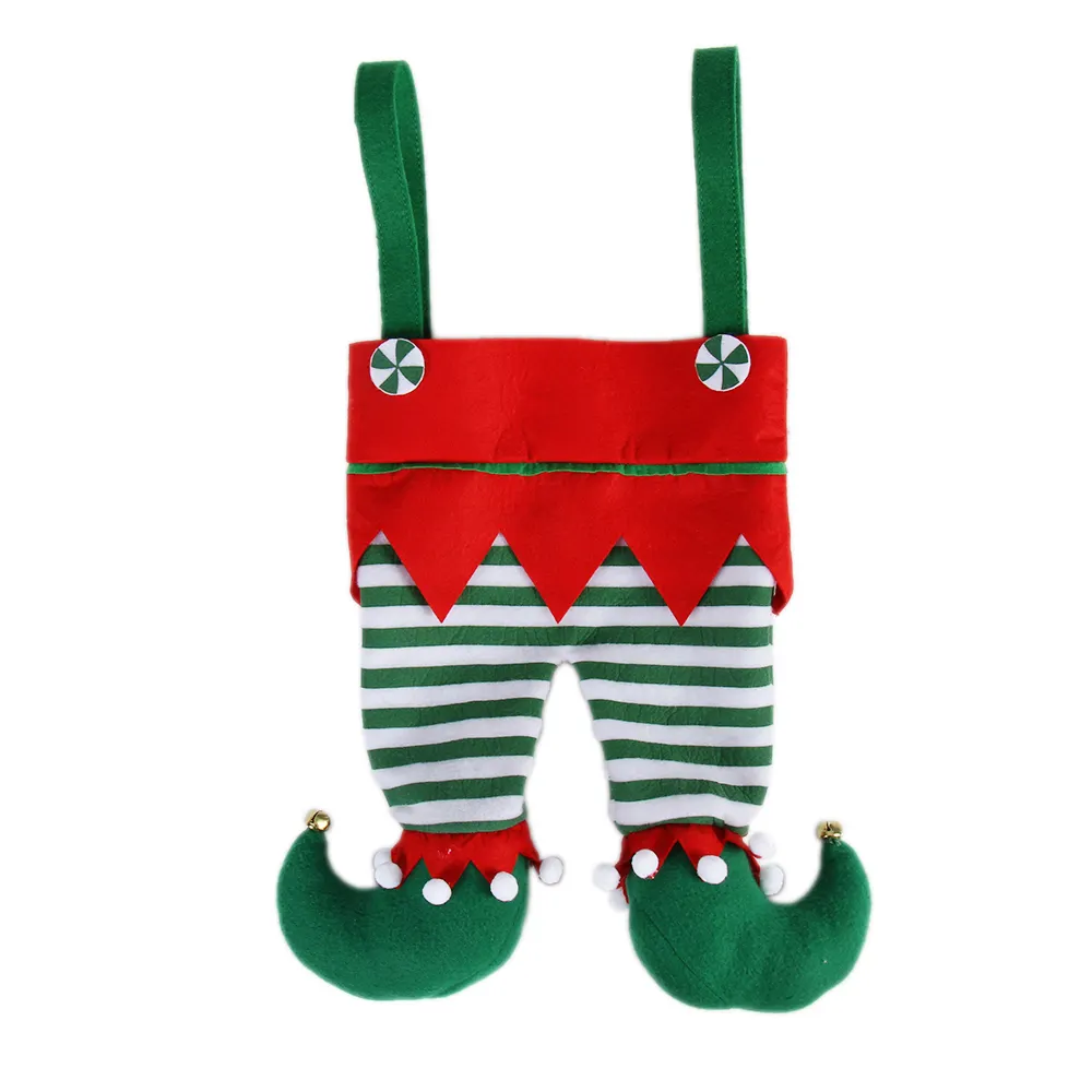 Wholesale Personalized Beautiful Elf Pants Christmas Stockings
