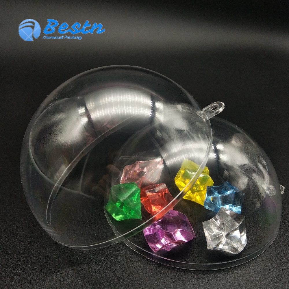Clear plastic hanging openable transparent plastic Christmas balls