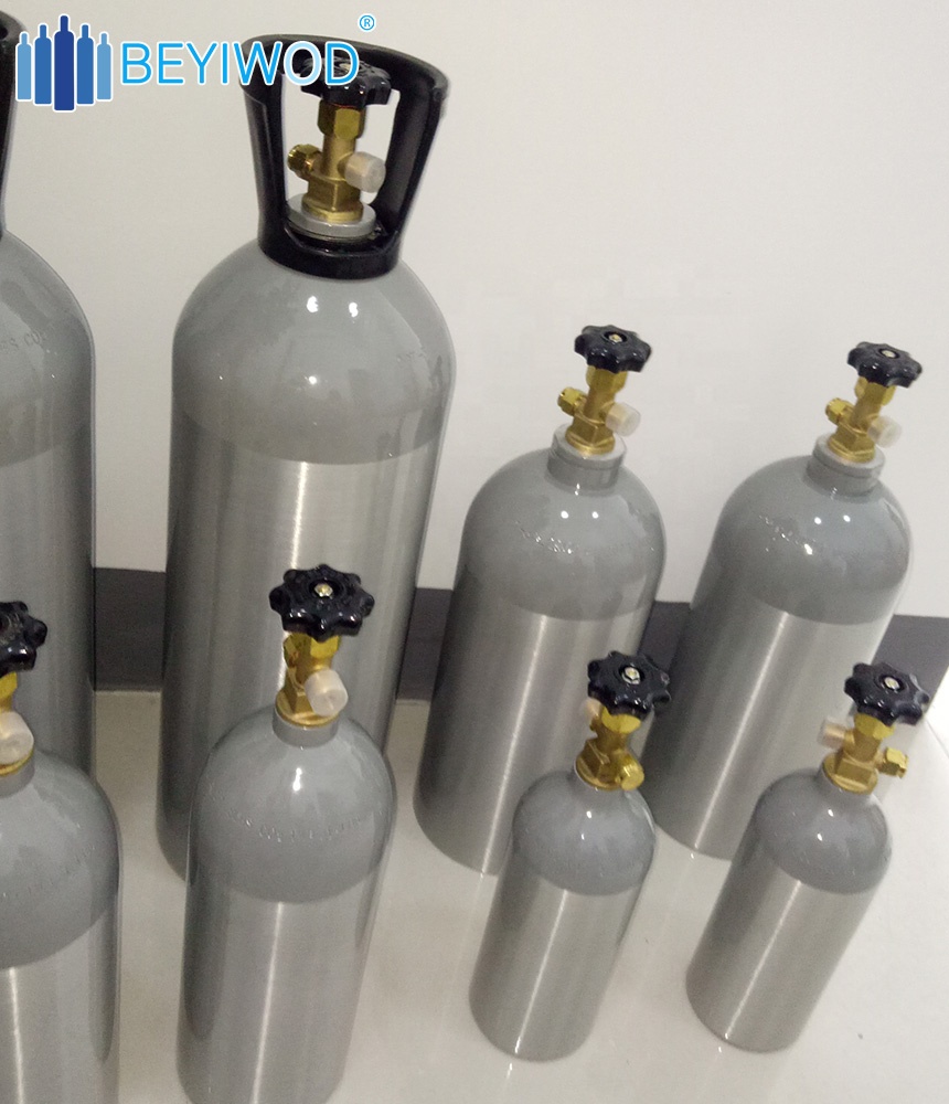 США стандарт DOT3AL алюминиевый CO2 цилиндр 2.5lbs 5lbs 10lbs 15lbs