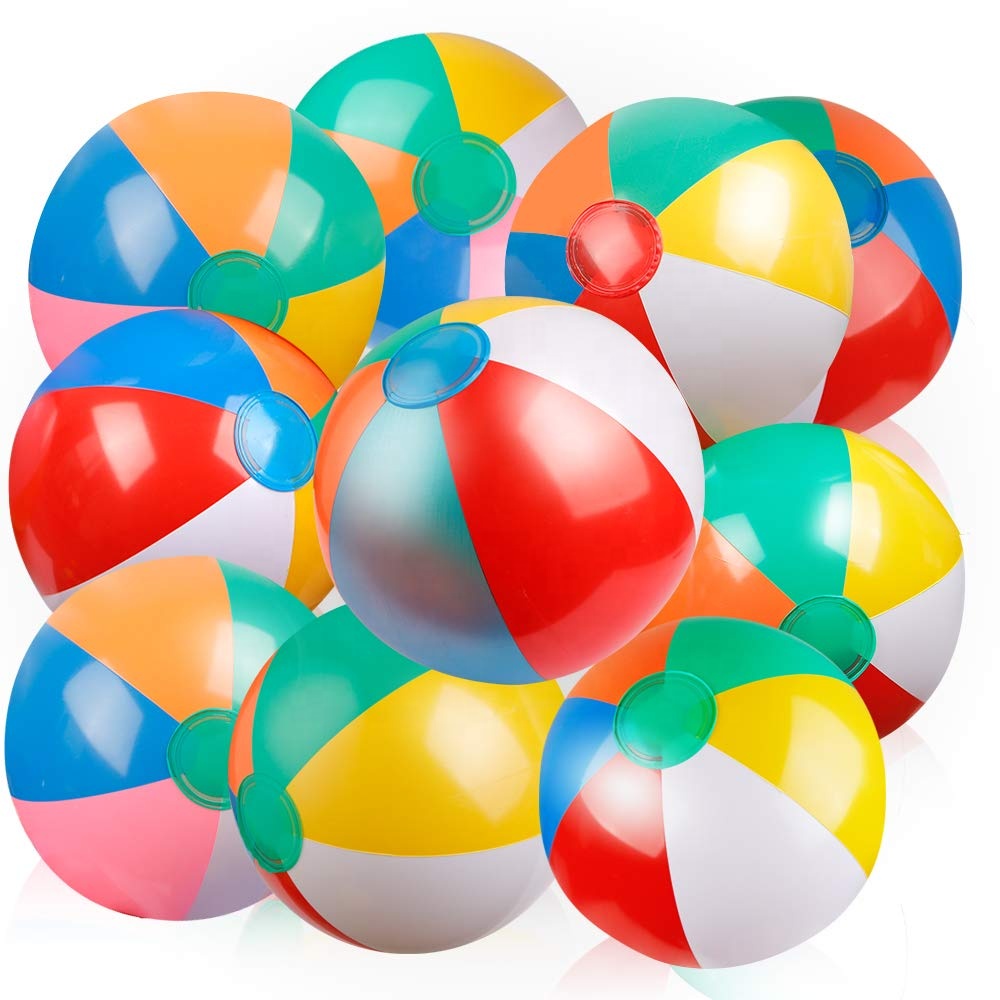 wholesale plastic inflatable custom logo cheap beach ball 30CM for promotional