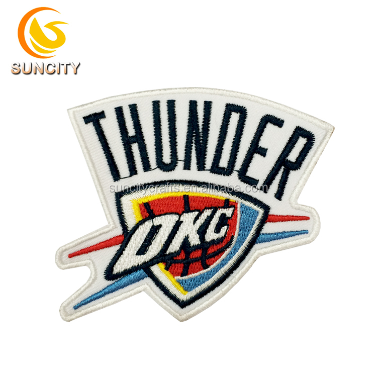 Специальный дизайн на заказ, патч для NBA OKC, патч с вышивкой THUNDER