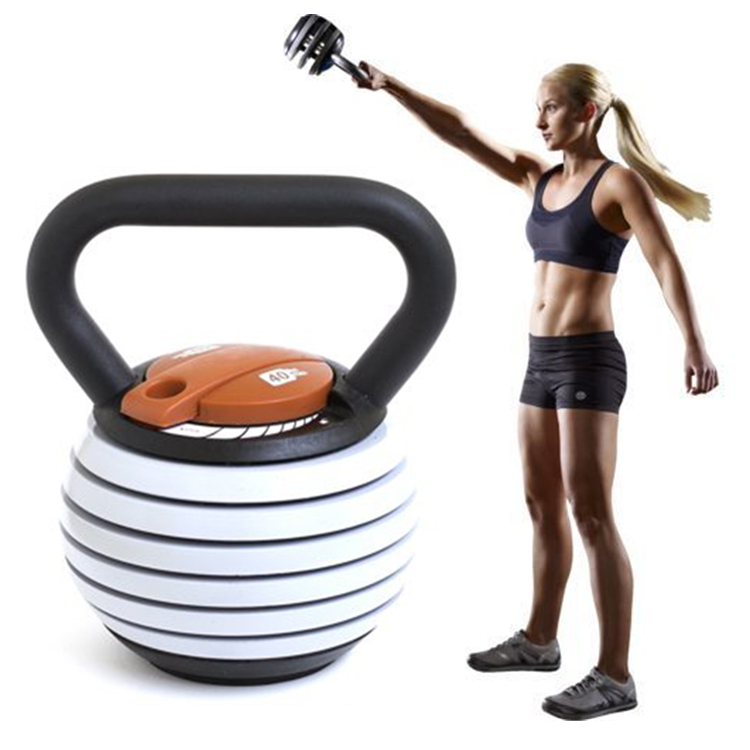 Kettlebell Bodybuilding Gym Equipment Muscle Trainer Selectable Weight Adjustable Cast Iron Kettlebell 9kg(20lbs)