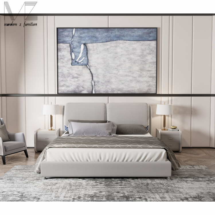 Современные King Size высоким изголовьем ткани king size