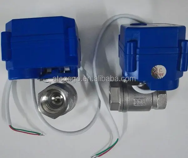 CWX-15N electric motor Automatic Control Mini ball valve G1/2" SS304 2 wires Power - off return motorized