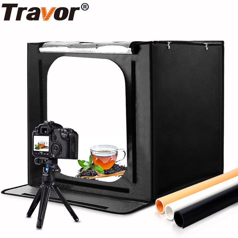 Портативный мини-фотобокс Travor, софтбокс с белым светом, 60 х60 см, 24 дюйма