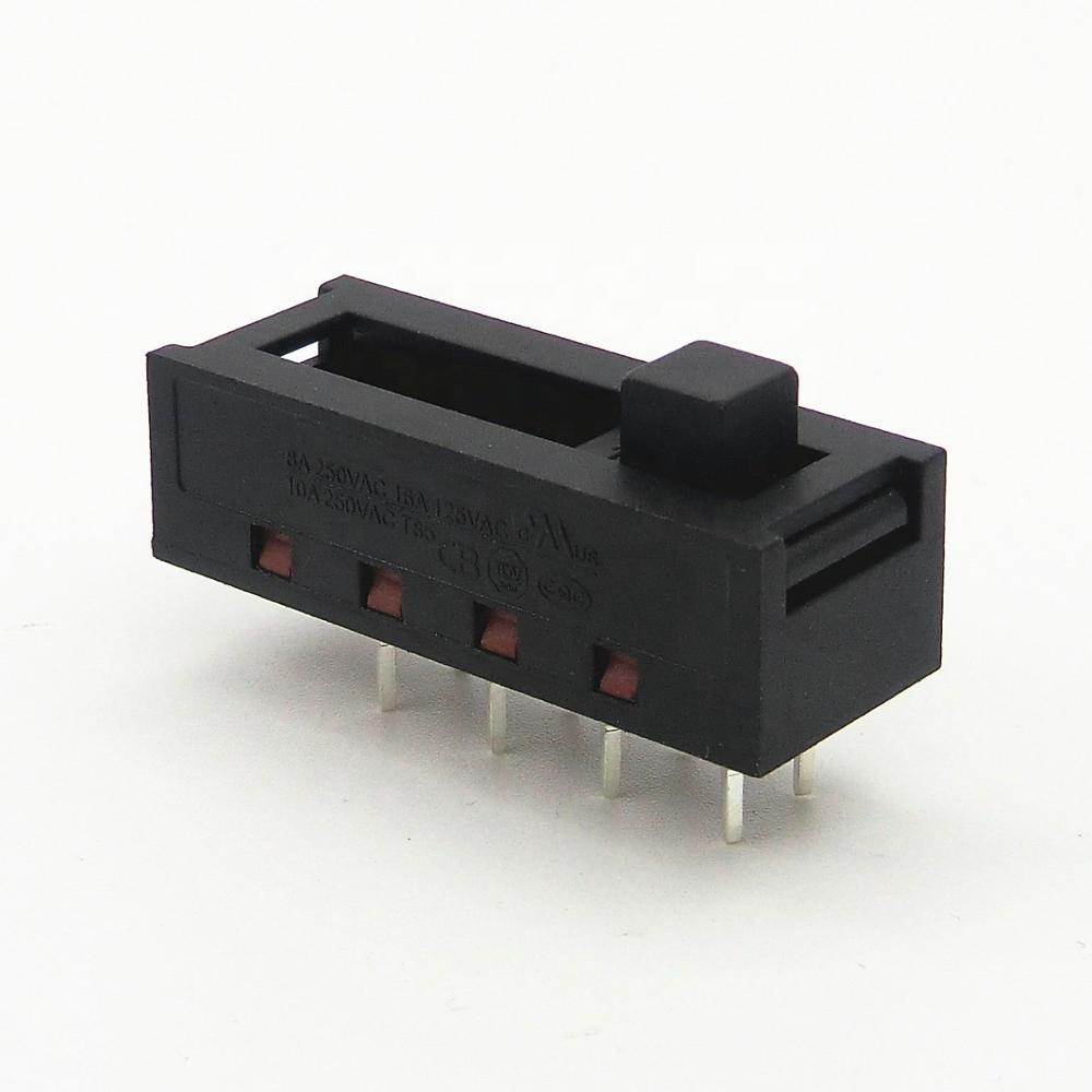 High current plastic slide switch