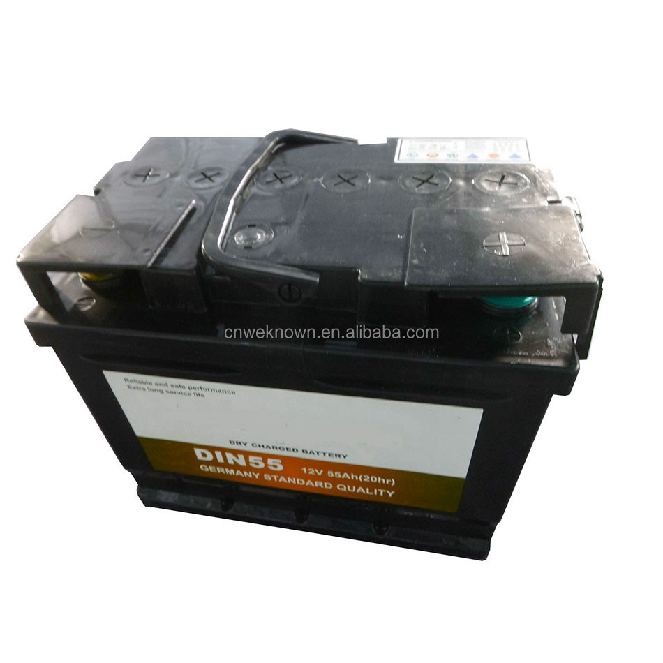 Свинцово-кислотная сухозаряженный аккумулятор DIN55 12 V 55Ah