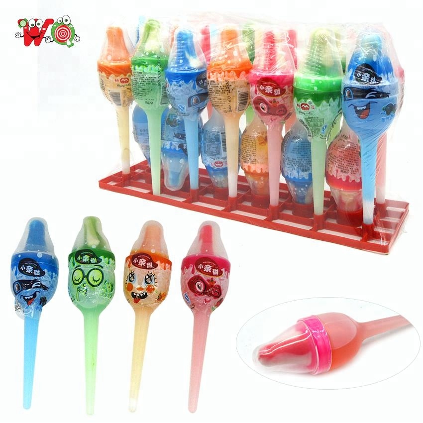 Custom hot sell wholesale factory sweet candy kids Color mini pacifier toys mixed taste liquid candy