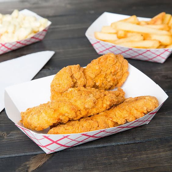 Складной одноразовый лоток для пищевых продуктов с принтом на заказ