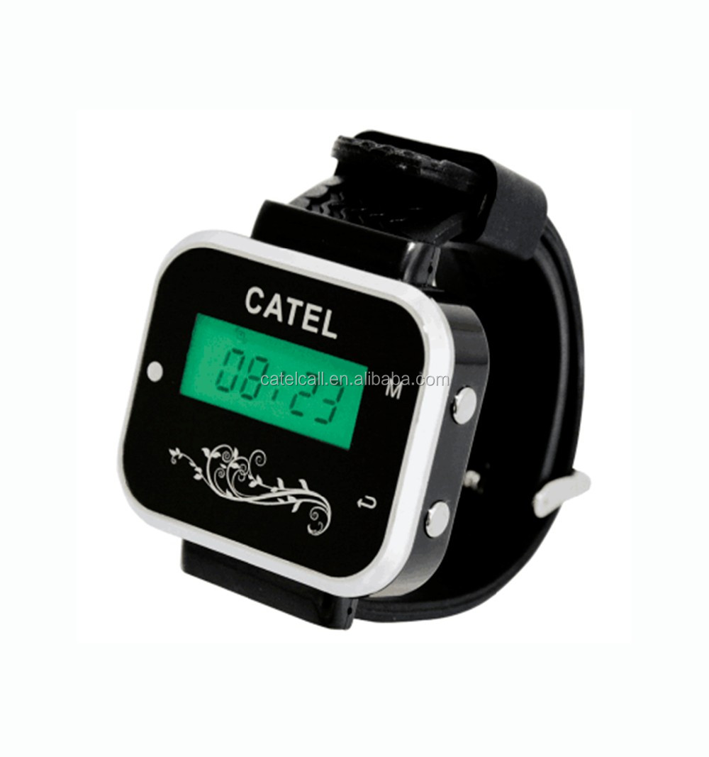 Wireless Waiter Call Button System Wrist Watch Pager long distance transmitter wireless wireless waiter watch system