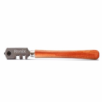 Ronix безопасный шестиколесный стеклорез с деревянной ручкой модель RH-3400
