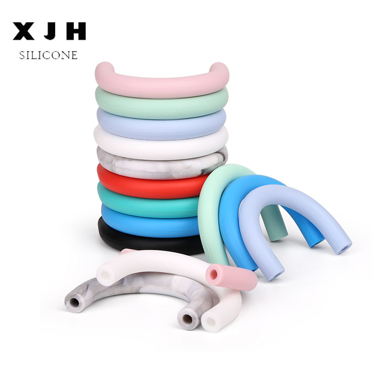 Manufacturer Chewing Tube Bead U Tube Shape Food Grade Silicone Baby Teething Beads