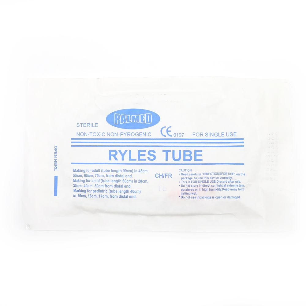 Одноразовые нетоксичные ПВХ Желудка трубки RYLE'S с рентгеновским излучением CE ISO одного использования FR4-20 22 мешочек pe/бумага пластиковая упаковка