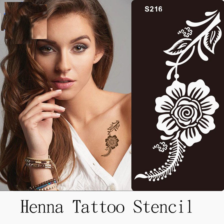 Alibaba wholesale tattoo sticker hollow temporary tattoo paint by henna cone
