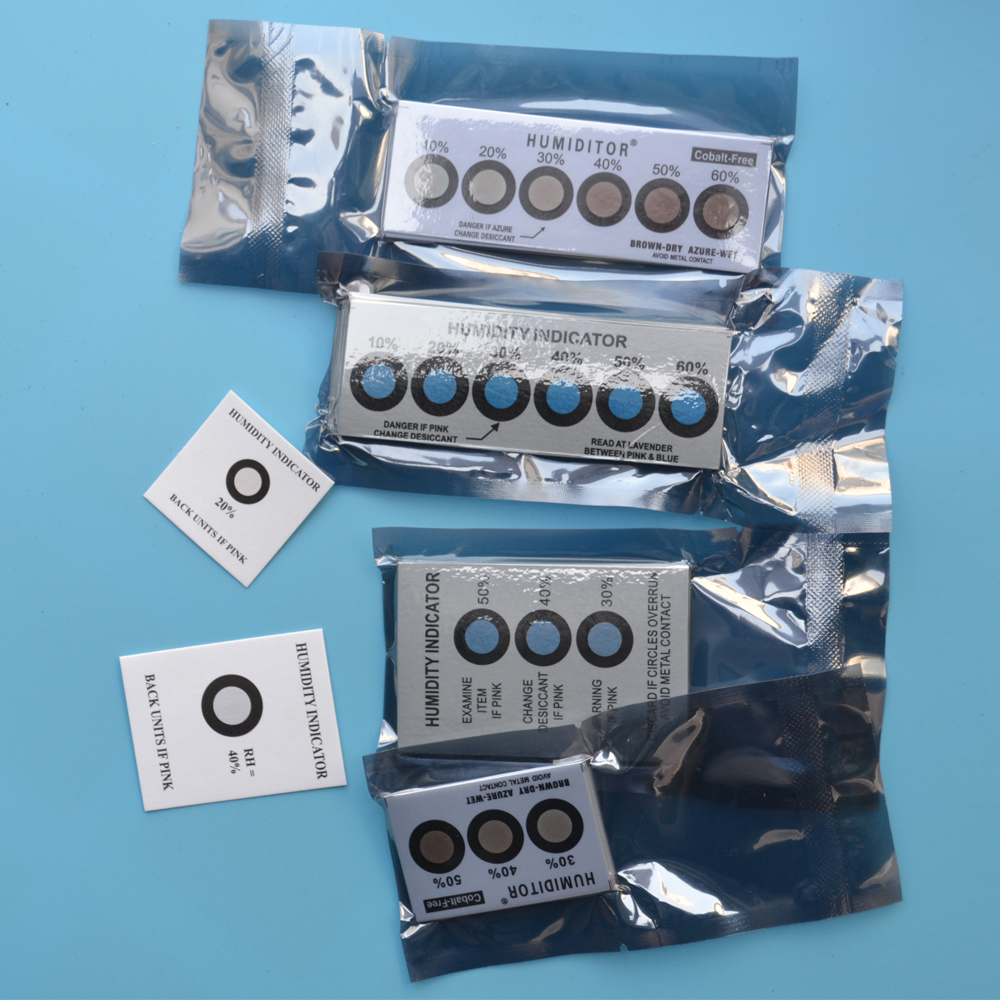 humidity tester Moisture Absorption Desiccant Co - free Humidity Indicator Card