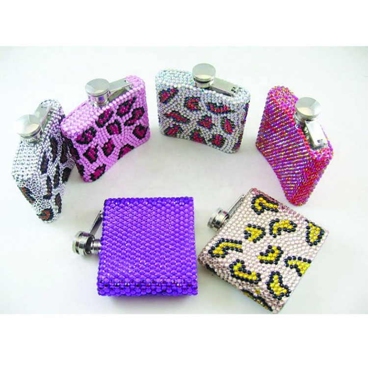 Фляга из нержавеющей стали bling diamond hip