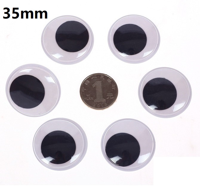100 шт. мм 35mm изготовленный на заказ гигантский Оптовая Овальный googly глаза игра для DIY игрушки куклы craft украшения для скрапбукинга аксессуар