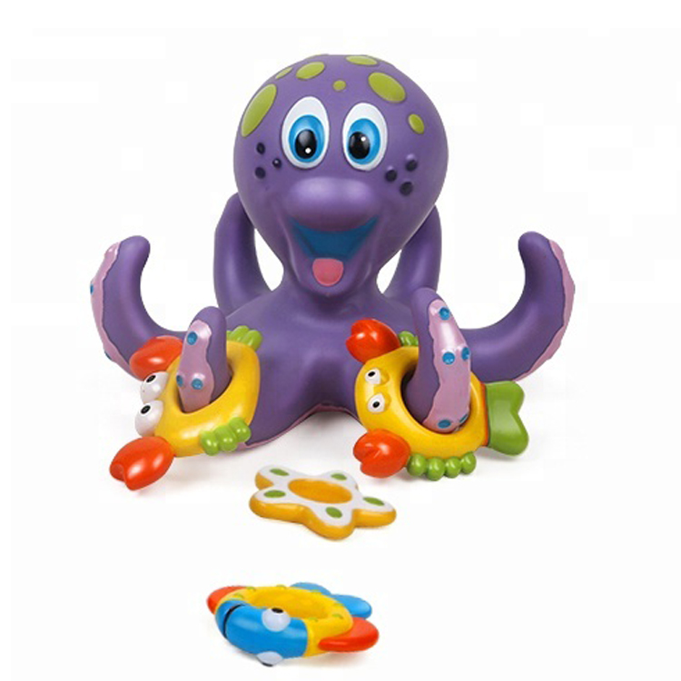 Hot Selling Purple Octopus Hoopla Baby Bathtime Kid Fun bath toy