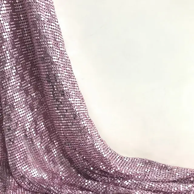 Shiny Metallic Cloth Crystal Rhinestone Mesh Fabric Metal Mesh Fabric For Women Hang Bags