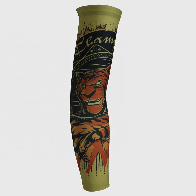 Wholesale Fashion Outdoor Sports Custom Tattoo Compression Full Silicon Arm Sleeve Tatoo