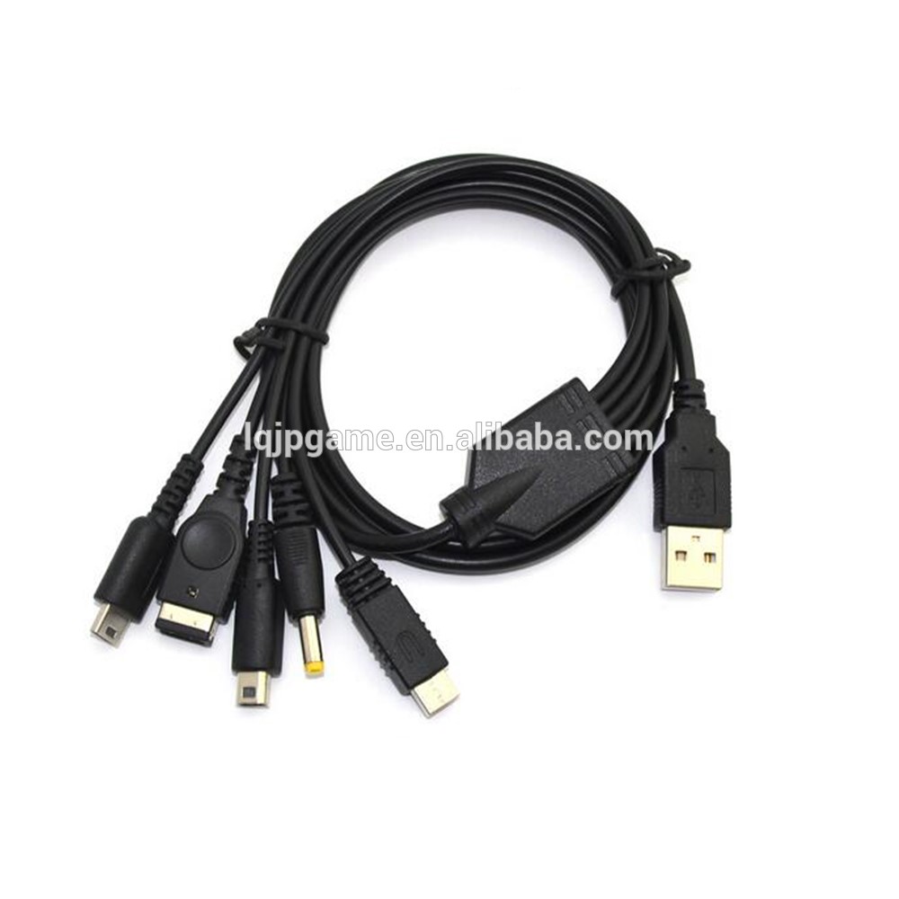 USB зарядный кабель 5 в 1 для PSP, GBA, SP, Nintendo, DS Lite, 3DS, WiiU, зарядный кабель