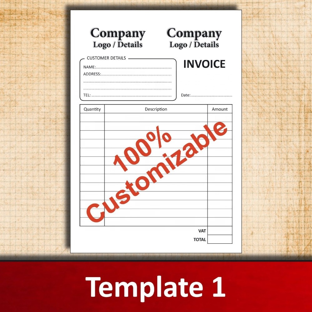 Factory Supply Perfect Binding A5 NCR Paper Duplicate Sales Invoice Book
