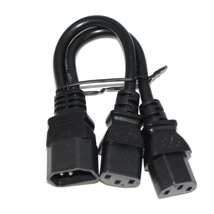 18awg двойной Iec C13 * 2 штекер типа c13 C14 кабельный разъем Y кабельный сплиттер шнур питания
