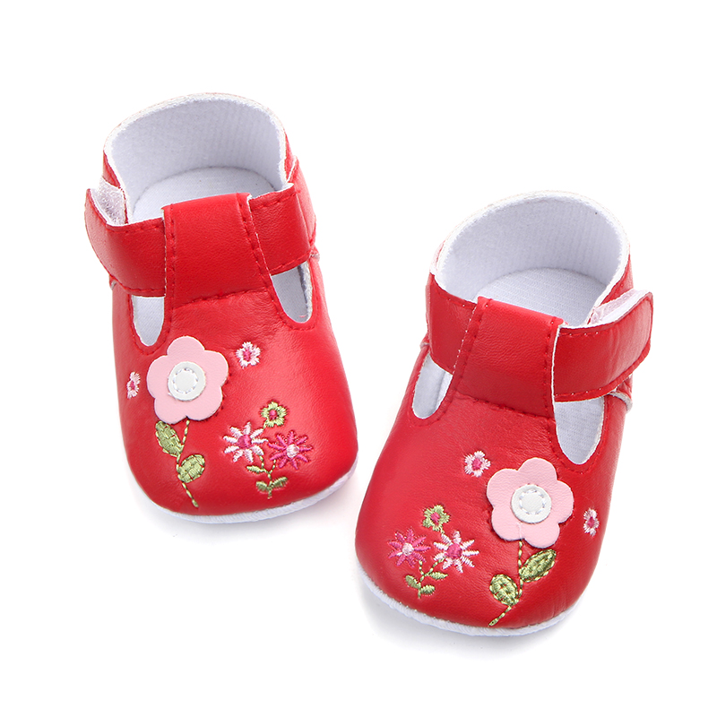 New PU Soft Sole Flower Soft Baby Girl Shoes 2017