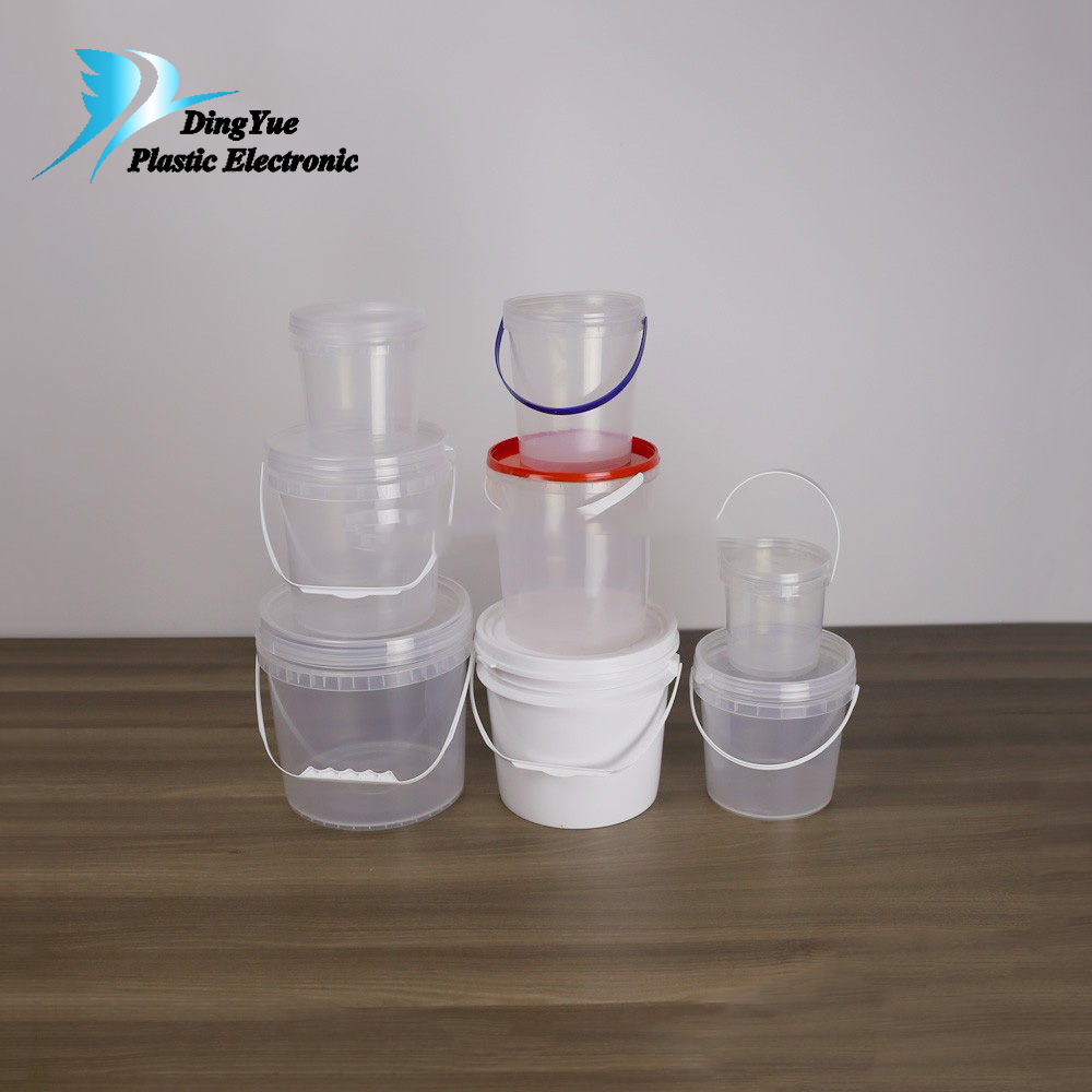 1 л ~ 8 л HDPE пластиковый круглый ведро/ведро с крышкой-доступно несколько цветов