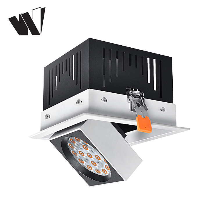 Высокое качество алюминиевый регулируемый SMD 12w 15w 20w 25w утопленный светодио дный светильник Решетка приспособление