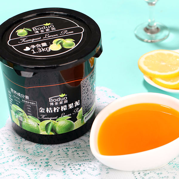 2018 лучшие продажи пузырь чай и десерт материал Kumquat лимон пюре фрукты варенье
