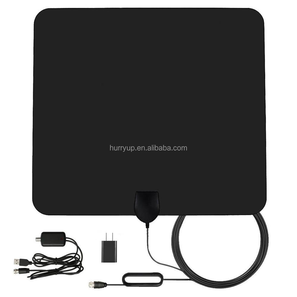 VHF UHF ТВ антенна 50 миль усиленный HD цифровой внутренний адаптер коаксиальный кабель ТВ антенна