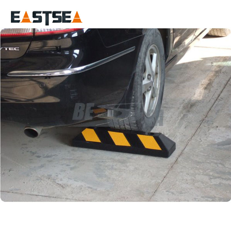 Wholesale High Quality Reflective Car Drop Rubber Wheel Stop