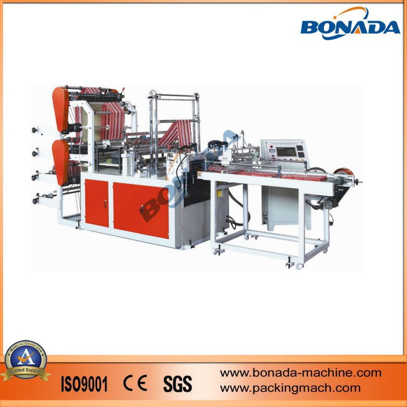 SHXJ-B600/700/800/900 высокоскоростная машина для производства двухстрочных пластиковых плоских пакетов/футболок