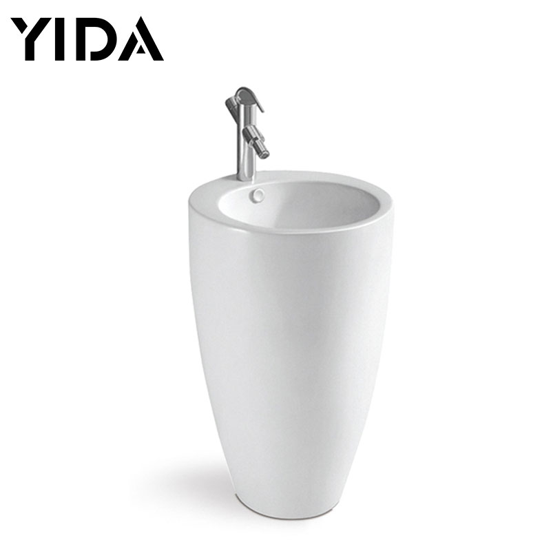 High quality bathroom pedestal sink hand wash basin with factory price customized
