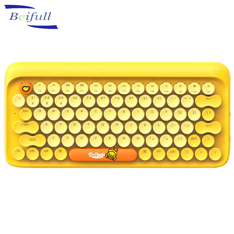 Беспроводная механическая клавиатура Lofree Yellow B Duck DOT Retro BT, бесплатная доставка