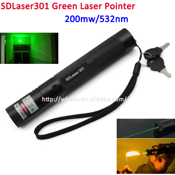 Китай, оптовая продажа, SDlaser301, 200 МВт, 532нм зеленый лазерный принтер с переключателем