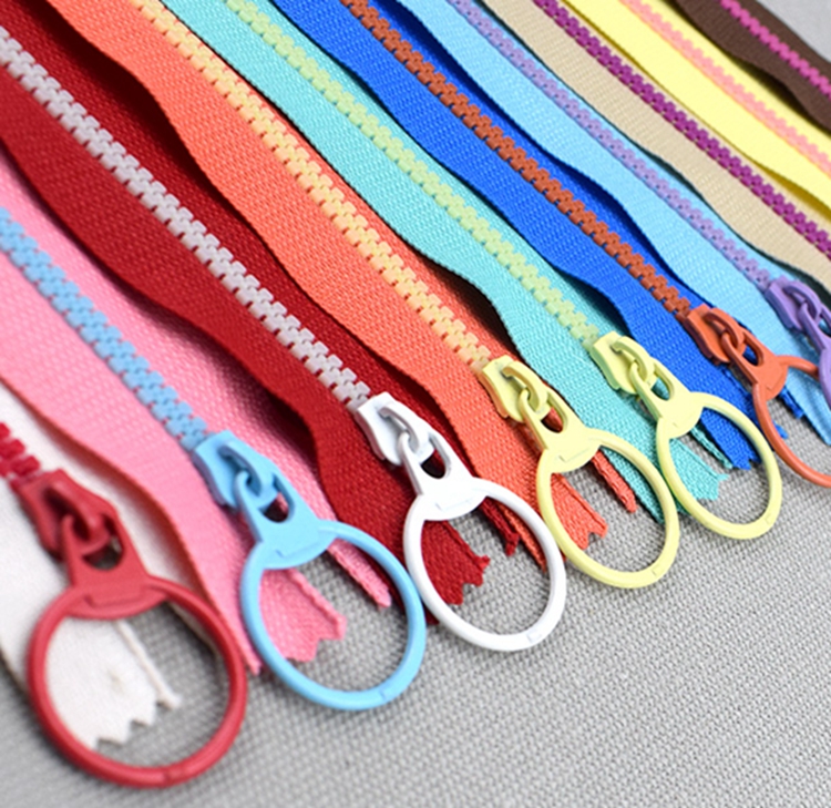 Новый Яркий DIY ручной работы контрастный цвет 15-40 см 3 # Смола модное кольцо на молнии