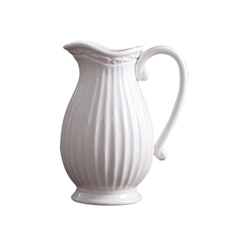 Белый декоративный кувшин, украшенные кувшин керамический Ваза Home Decor подарок
