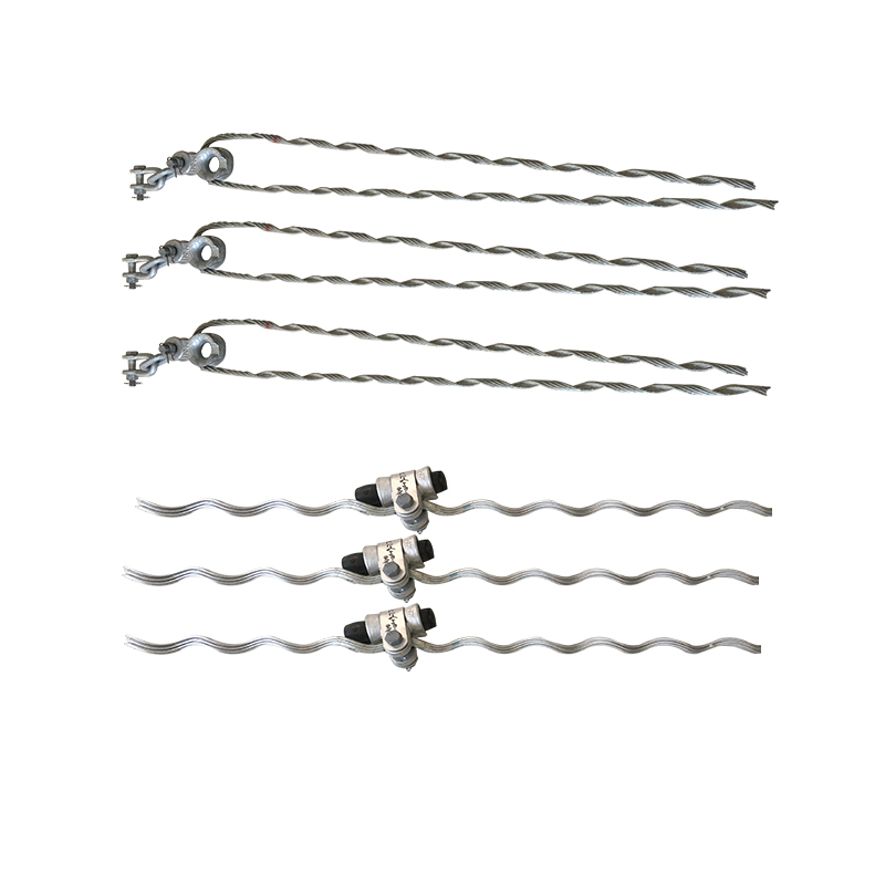 Aluminum clad steel preformed adss fiber optic tension cable clamp