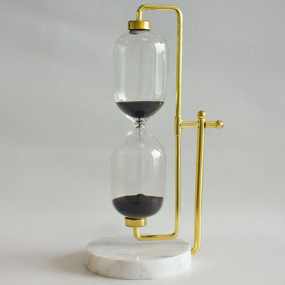 Business Gifts Metal Sand Clock Timer Wholesale Glass Hourglass
