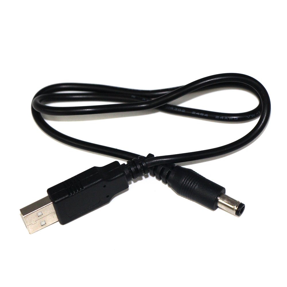 2 м черный pc 22AWG usb для dc 2,5 5,5 мм кабель