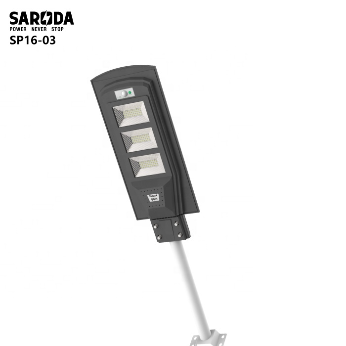 SARODA 60W солнечный уличный свет с датчиком света и датчиком движения для наружного использования