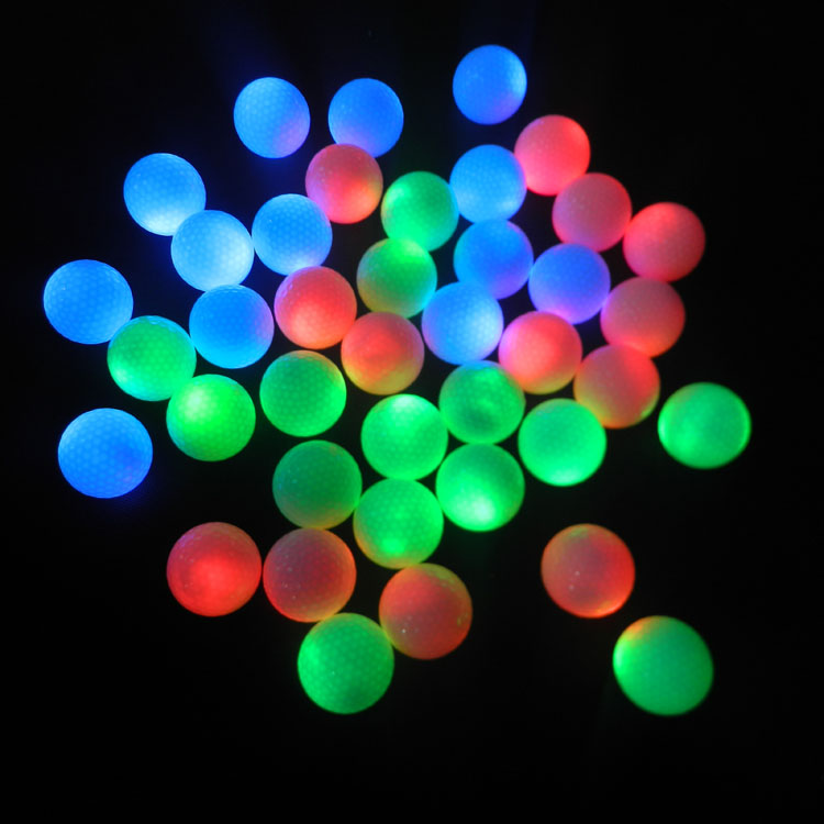 Alibaba China Hot Selling Colorful 3 Layers Led Luminous Golf Ball Free Shipping