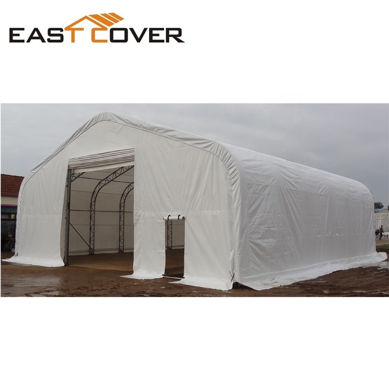 W40'xL80' наружный двойной бандаж, стальной каркас, тканевый строительный складской тент