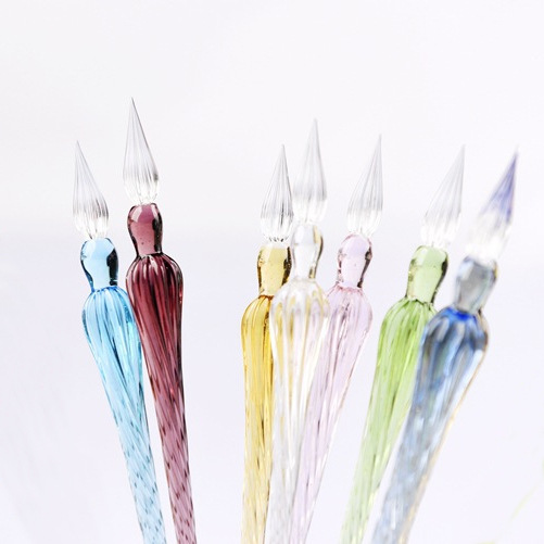 Fancy Glass Dip Pen 1 шт. рука выдувная Подпись Ручки