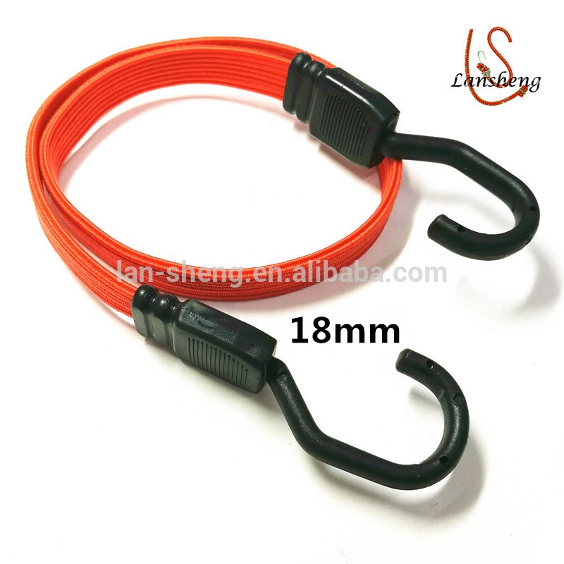 Wide Range Of Uses Flat Motorcycle Rubber Elastic Cord Luggage Strap With Hook