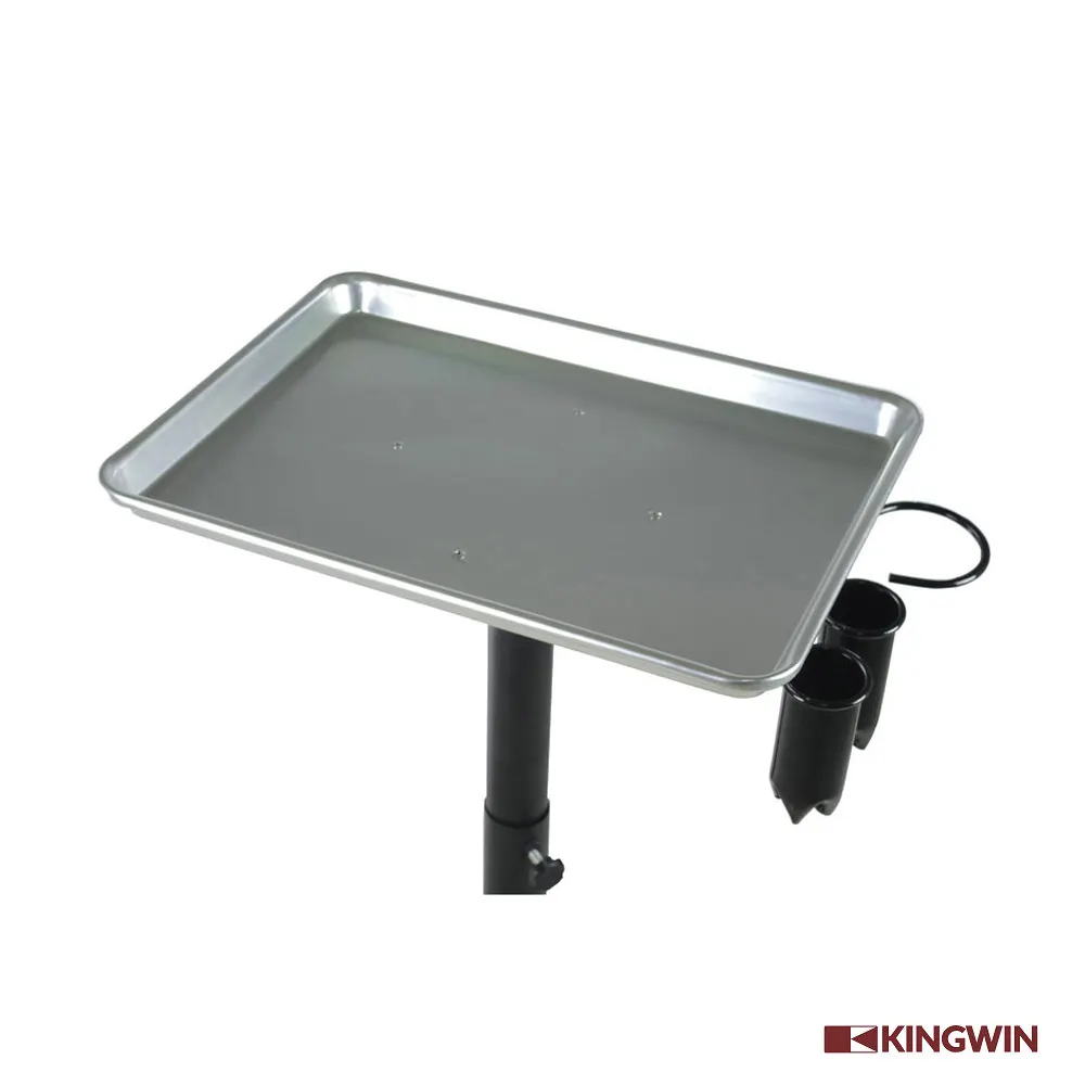 Silver Aluminum Service Tray with Appliance Holders