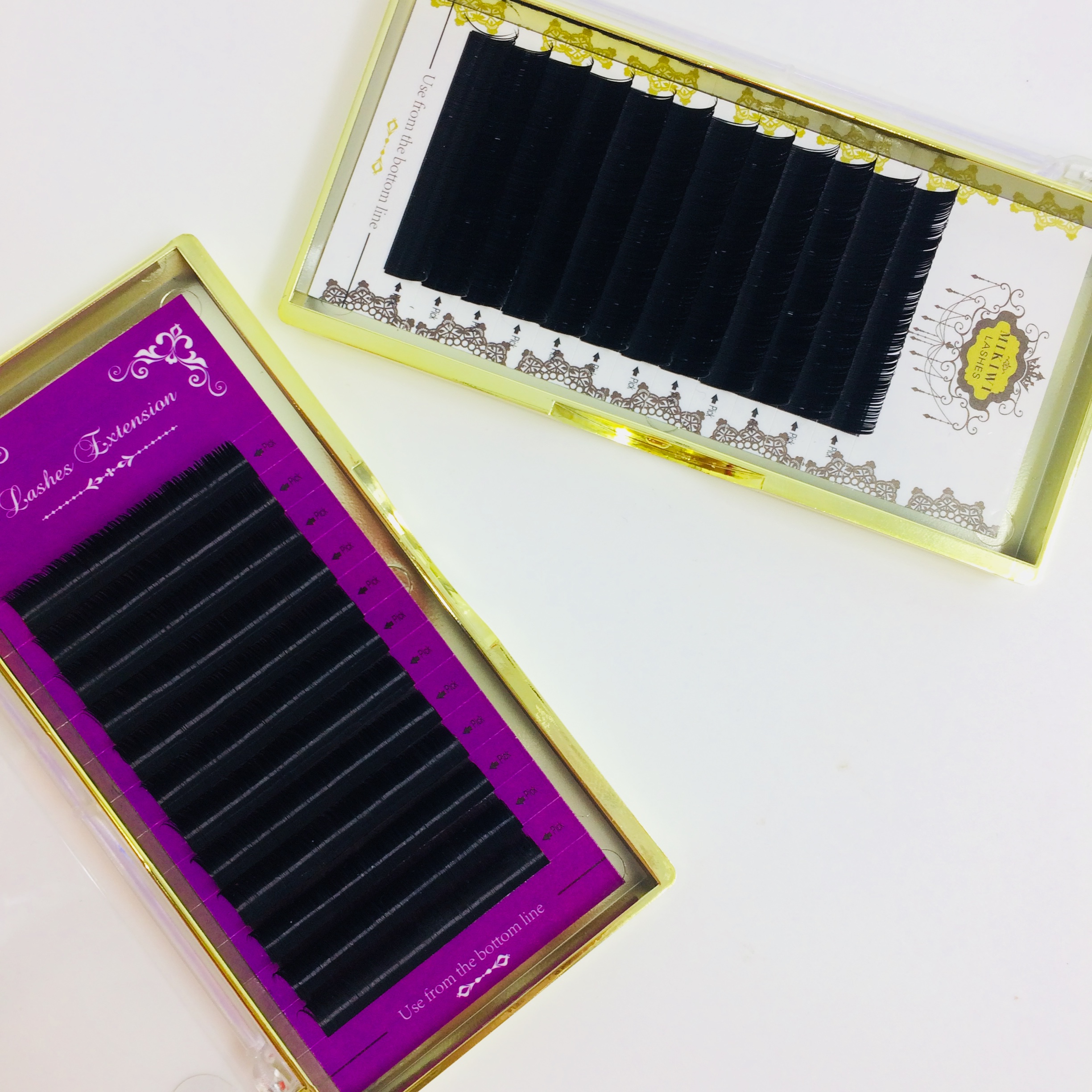 label logo custom Premium eyelash extension silk eyelash extension kit volume lash extensions